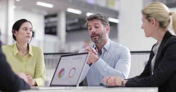 Führungskräfte von Unternehmen in einem Meeting — Stockvideo