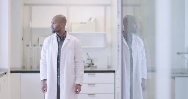 非裔美国人男性科学家的肖像 — 图库视频影像