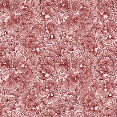 Mushroom pattern in pink color