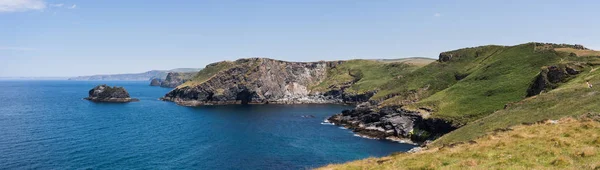 National Trust Glebe Cliff Tintagel Cornwall Inggris — Stok Foto