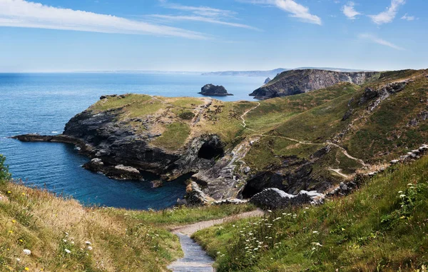 National Trust Glebe Cliff Tintagel Cornovaglia Inghilterra — Foto Stock