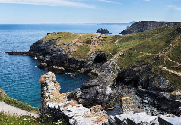 National Trust Glebe Cliff Tintagel Cornovaglia Inghilterra — Foto Stock