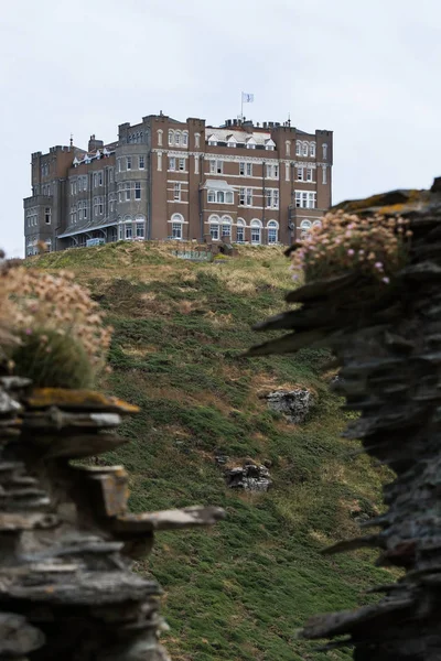 Kamelot Burg Glebe Klippe Tintagel Kornwand England — Stockfoto
