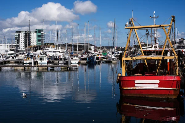 Sutton Harbour Marino Plymouth Devon Anglie Evropa — Stock fotografie