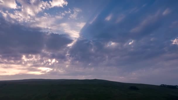 Cores Pôr Sol Time Lapse Brecon Beacons National Park País — Vídeo de Stock