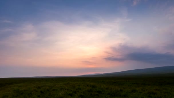 Колір Сходу Сонця Time Lapse Brecon Beacons National Park Уельсі — стокове відео