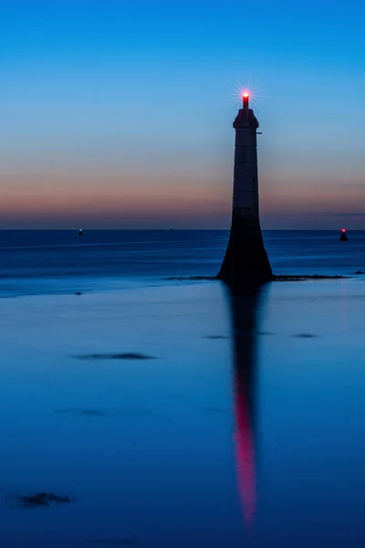 Lighthouse Dawn Shaldon Devon England — Stock Photo, Image