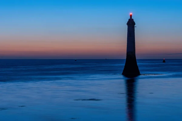 Lighthouse Dawn Shaldon Devon England — Stock Photo, Image