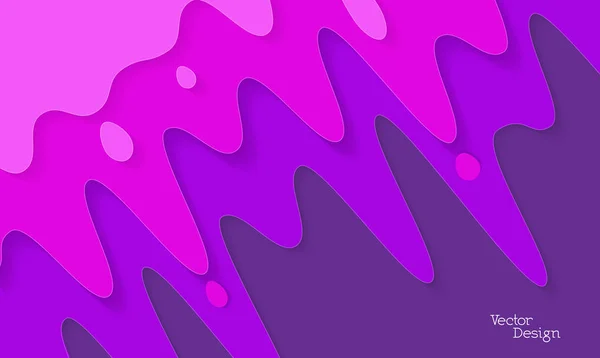 Мультфільм Абстрактні Хвилі Паперу Фіолетові Шпалери — стоковий вектор