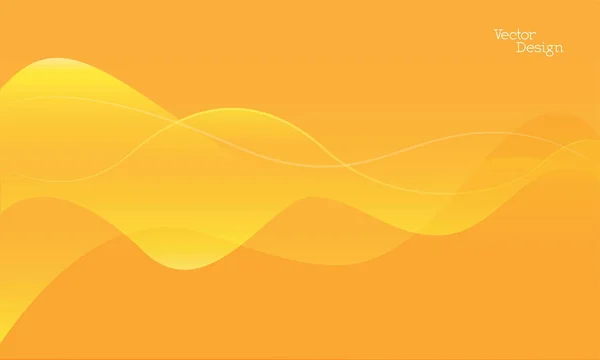 黄色の抽象的な波状の背景ジューシーな新鮮な — ストックベクタ