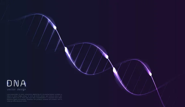 Dna Code Abstract Background Glowing Lines — Stock Vector