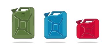 Litre ile farklı renklerde kutu illüstrasyon izole her, vektör numaraları