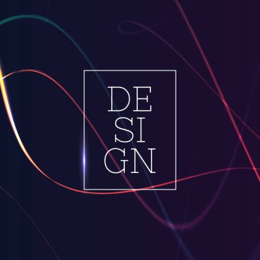 Koyu arka plan üzerinde bulanık sihirli neon ışık kavisli çizgi vektör illüstrasyon