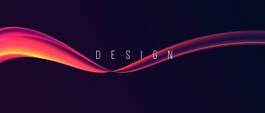 Gradyan sıcak magma dalgasının soyut tasarım ögesi, pürüzsüz sıvı şekli, duvar kağıdı kapağı, tasarım kopyası