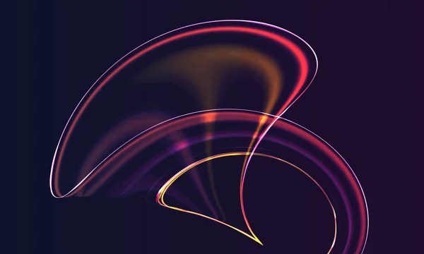 Abstrakter Hintergrund mit bläulichen neonfarbenen Flammenlinien, Lichter Bewegung bilden glatte Formen, künstlerische Tapete — Stockvektor