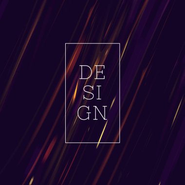 Karanlık zemin üzerindeki neon ışıklarının soyut çizgili dokusu, tasarım kopyası olan dijital kart posteri