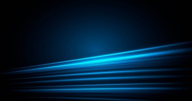 Pürüzsüz teknoloji, koyu alan arkaplanı üzerinde mavi ışık çizgileri, dalgalı doku kompozisyonu, sunum örtüsü