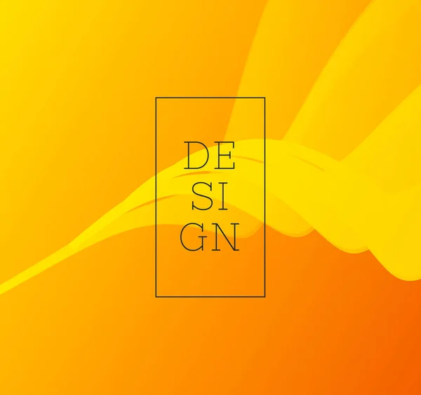 Leuchtend gelbe Komposition mit Streifen Twist und Design Typografie grafisches Gestaltungselement — Stockvektor