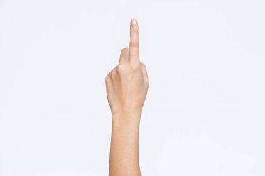 Karın elimde iterek veya işaret sinyali