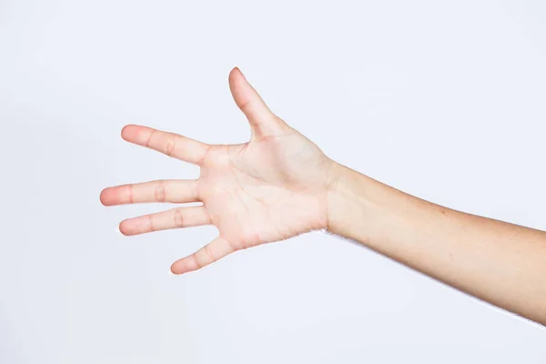 Min Fru Hand Signal Fem — Stockfoto