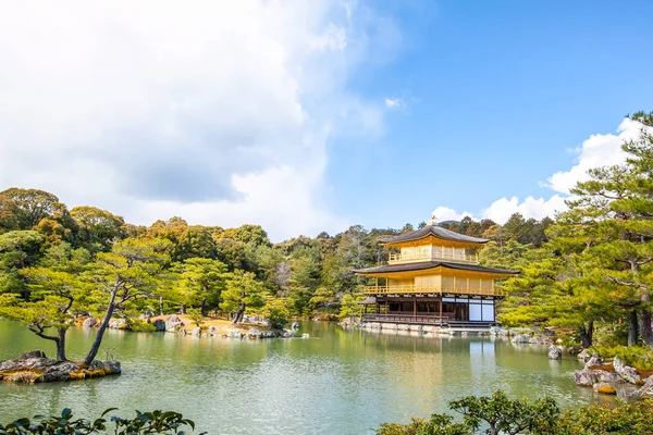 Kinkakuji Pabellón Oro Templo Zen Norte Kioto Cuyos Dos Pisos — Foto de Stock