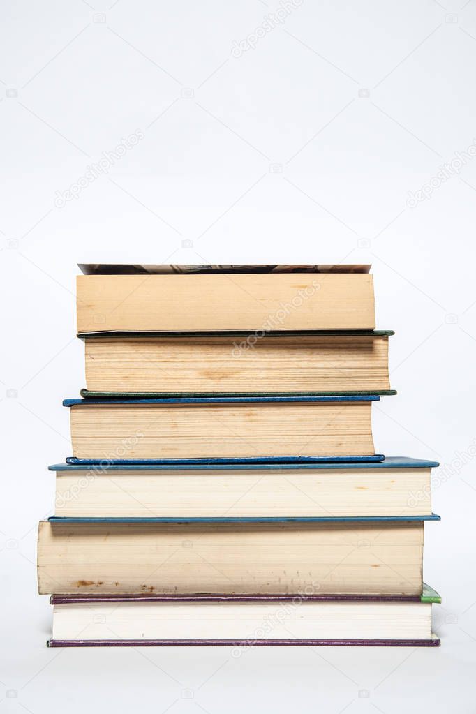 books, stack books in color