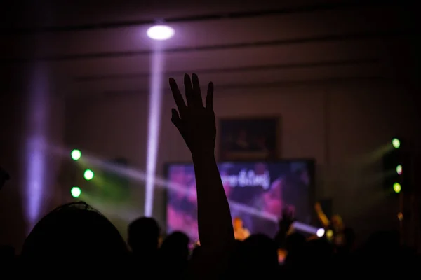 Christian Music Concert Raised Hand — Stock Photo, Image