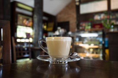 bir fincan kahve kahve dükkanında closeup