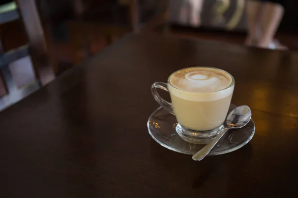 Крупный План Чашки Кофе Кафе — стоковое фото