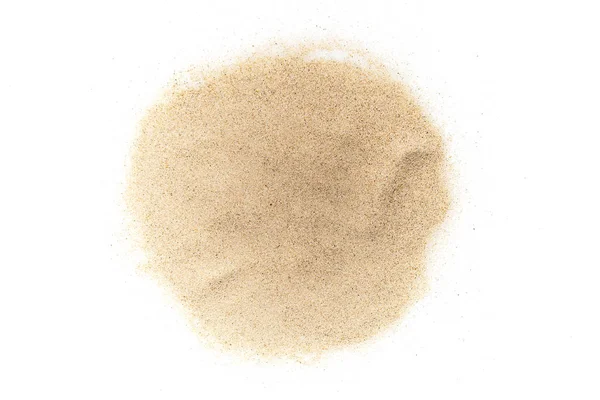 Σωρός Έρημος Άμμο Απομονωμένη Λευκό Φόντο — Φωτογραφία Αρχείου