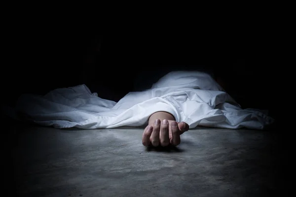 Dead Body Laying Floor — Stock Photo, Image