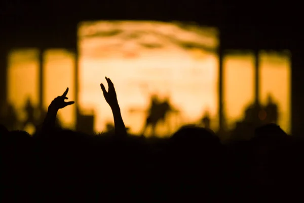 De-focused concert crowd. — Stock Photo, Image