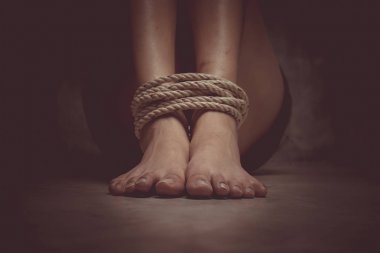 kayıp bir kurbanın Feet Shot odak vintage sesi