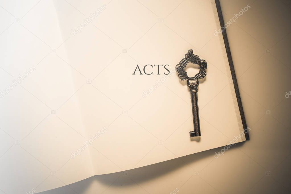 Vintage tone the bible book of Acts