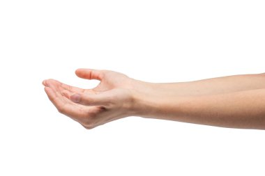 el beyaz zemin üzerinde izole kadın