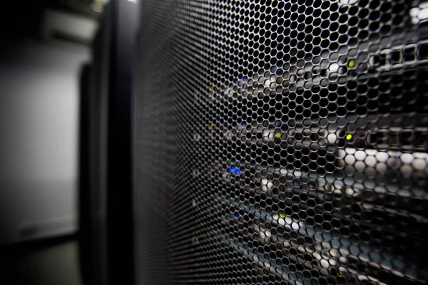 Computer Server in rack server close-up