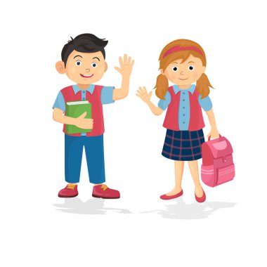 Mutlu çift öğrenci öğrenci öğrenci ve kız öğrenci