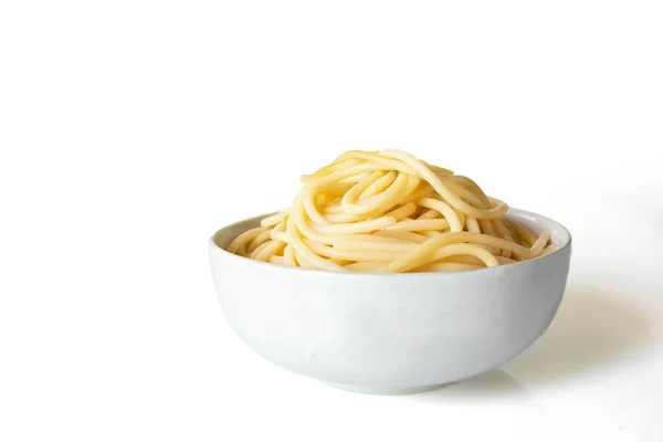 Spaghetti Isolerad Vit Bakgrund Pasta Klippbana — Stockfoto