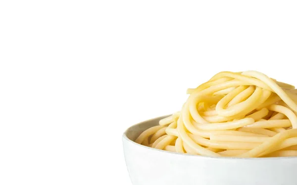 Spaghetti Isolerad Vit Bakgrund Pasta Klippbana — Stockfoto