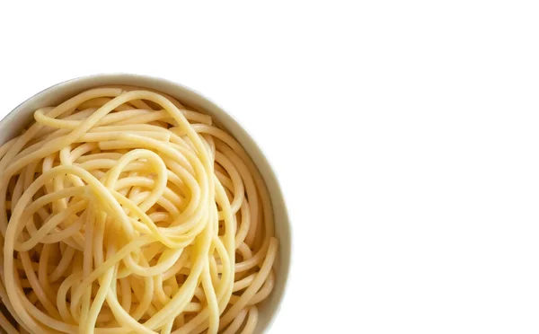 Spaghetti Isolerad Vit Bakgrund Pasta Klippbana — Stockfoto