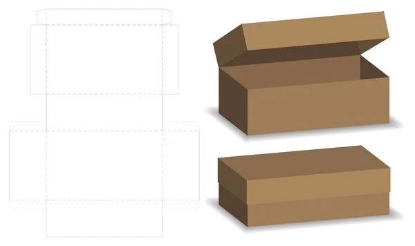 Пакетна Коробка Зрізана Маком Вгору — стоковий вектор