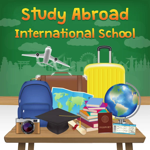Çalışma yurtdışında Uluslararası Okul afiş poster