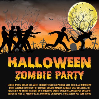 Cadılar Bayramı zombi zombi kaçış ile parti 