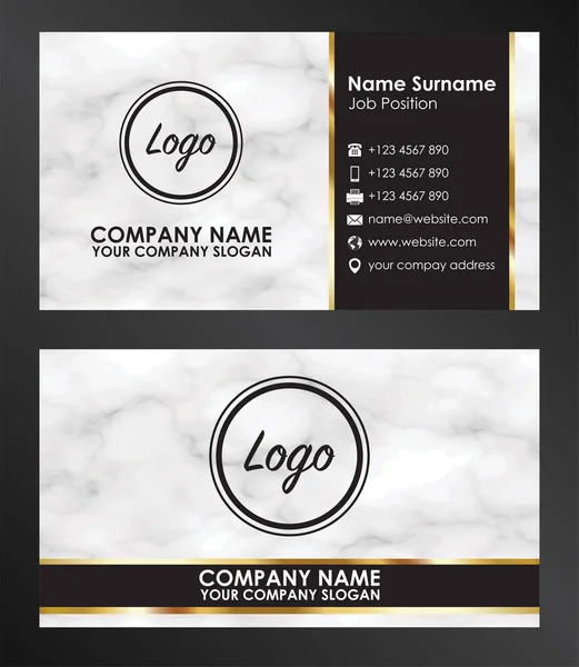 Campione Business Name Card Modello Vettoriale — Vettoriale Stock