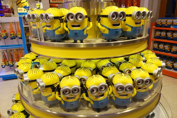 Singapore Outubro 2018 Minion Shape Plastic Container Universal Studios — Fotografia de Stock