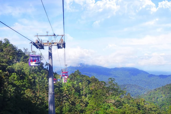 Genting Highlands Malajzia 2018 December Turisták Utazás Genting Skyway Felvonótól — Stock Fotó