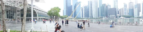 Singapore Oktober 2018 Vor Den Geschäften Der Marina Bay Sand — Stockfoto