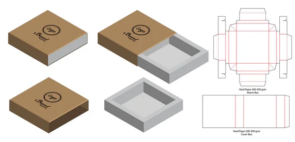 Kutu ambalajı ölü şablon tasarımı. 3d maketi