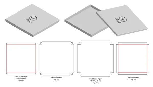 Caja Embalaje Morir Corte Plantilla Diseño Maqueta — Vector de stock