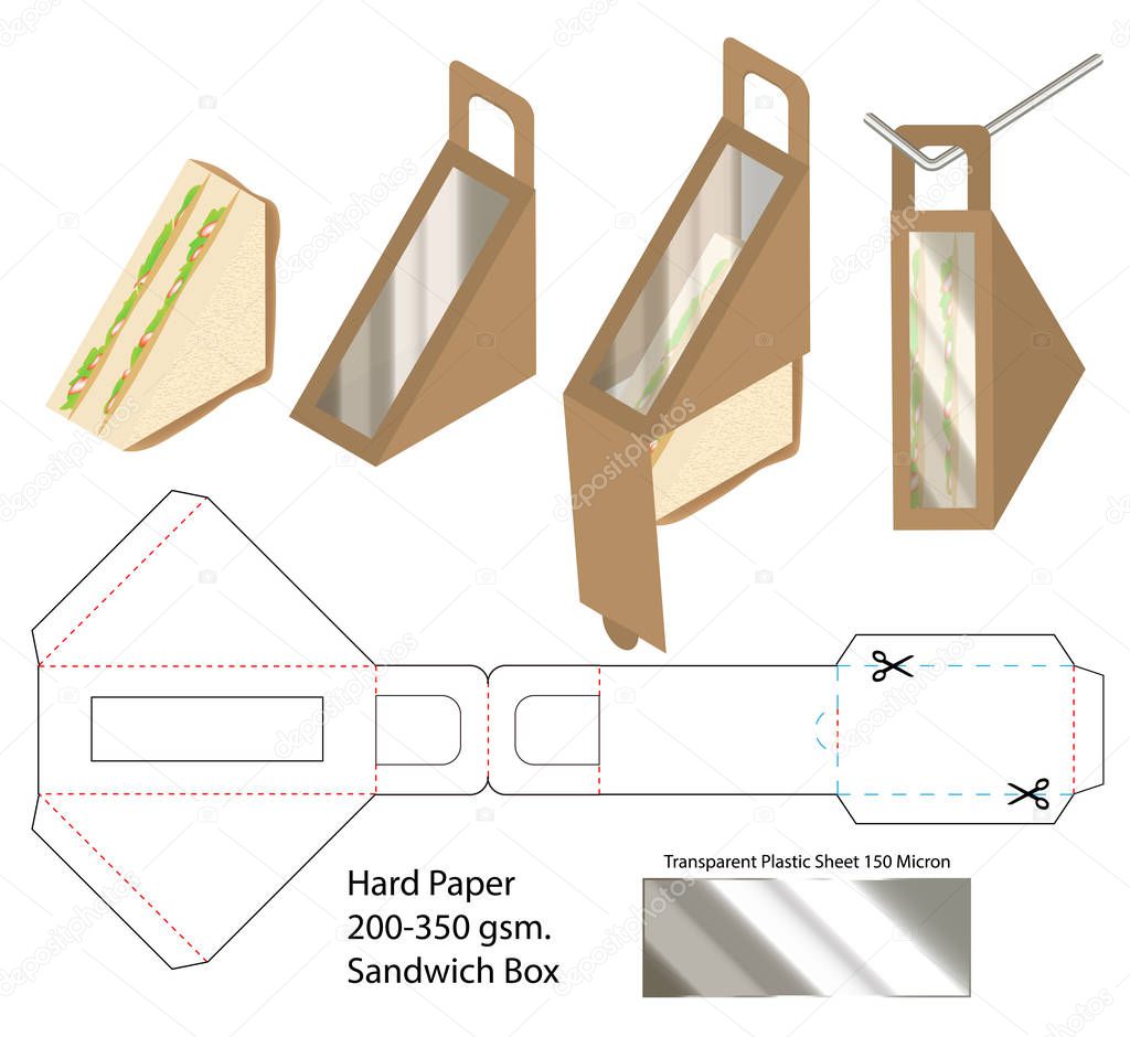 Box packaging die cut template design. 3d mock-up